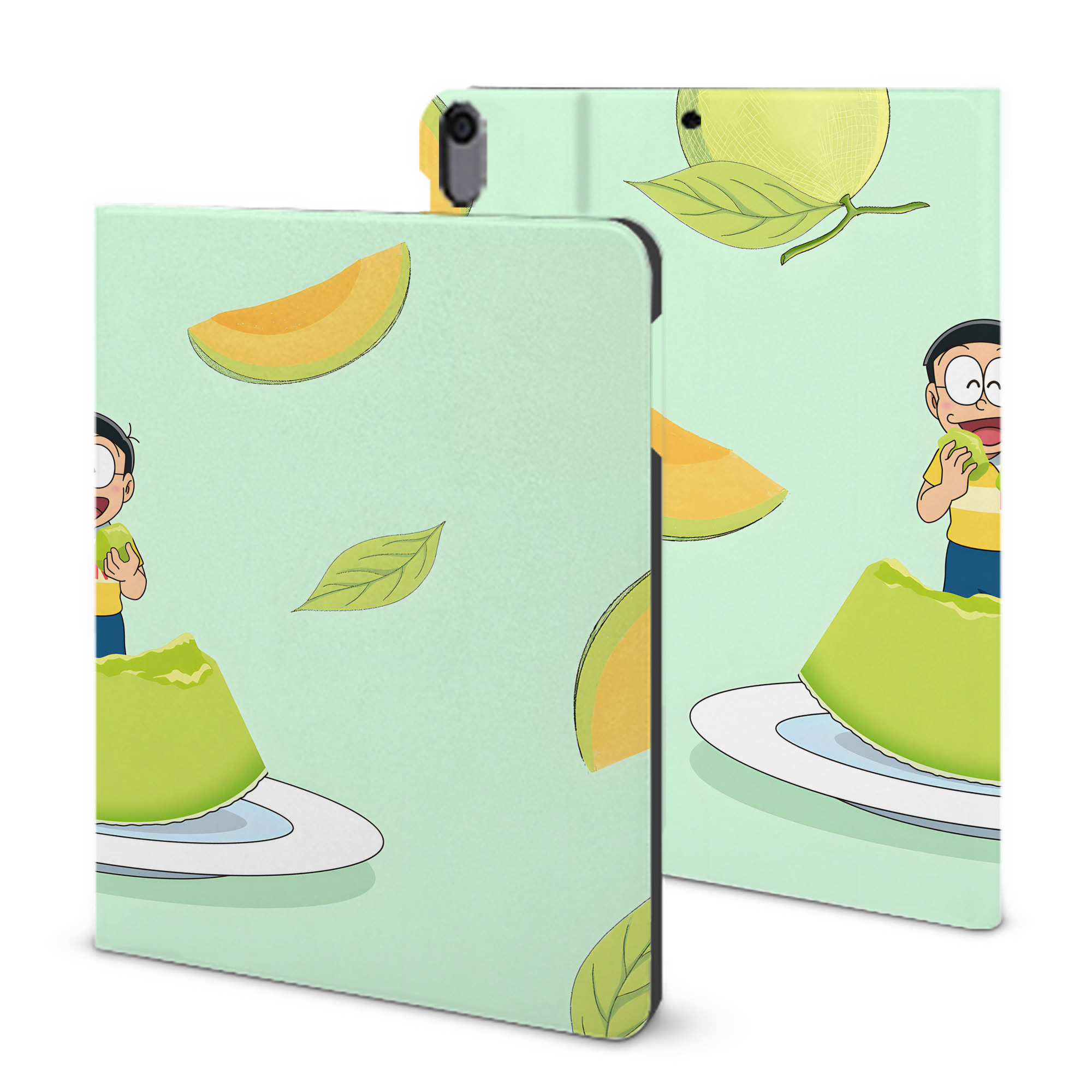 （画像用） ドラえもん Doraemon IPad ケース ブック型 PUレザー TPU 耐衝撃 軽量 薄型 ペン収納なし 全面保護 IPad 各モデル対応